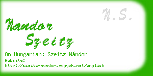 nandor szeitz business card